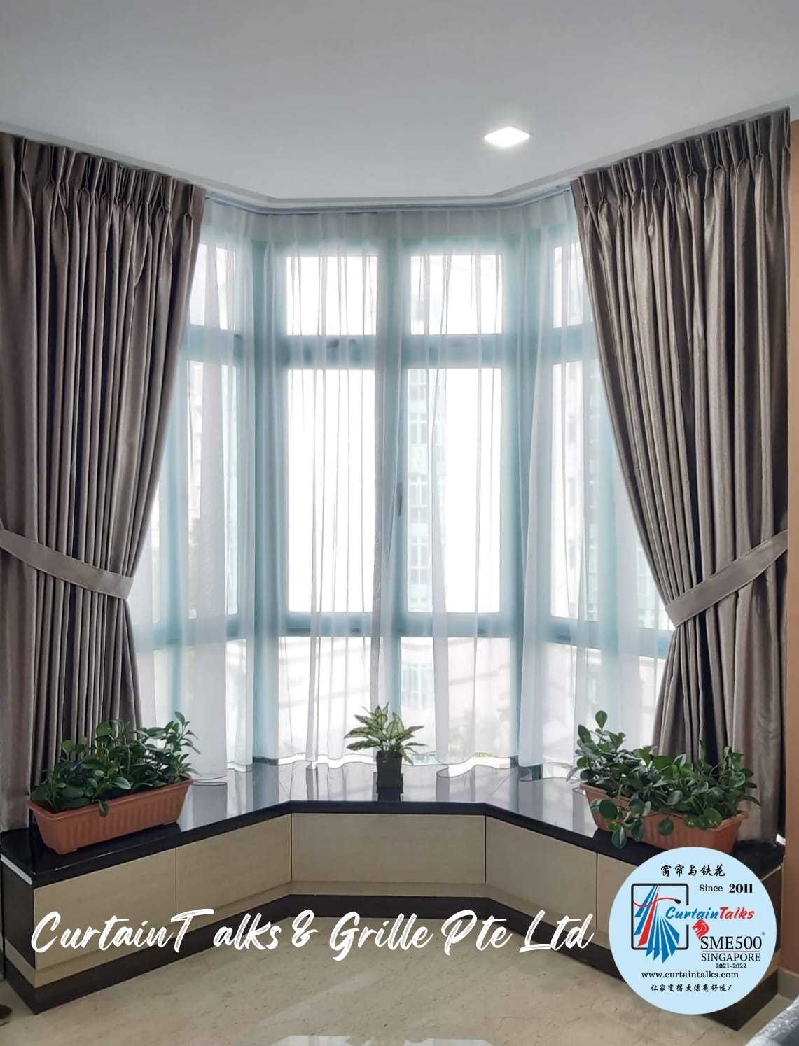 This is a Picture for Day and night curtain for Singapore condo, living hall, day and night curtain, Ballot Park Condo